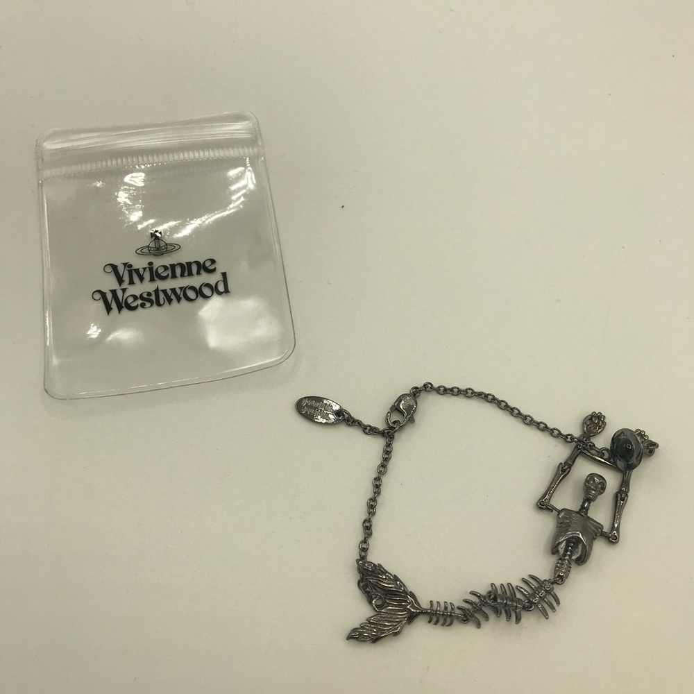 Vivienne Westwood Silver Skeleton & Mermaid Tail Bracelet